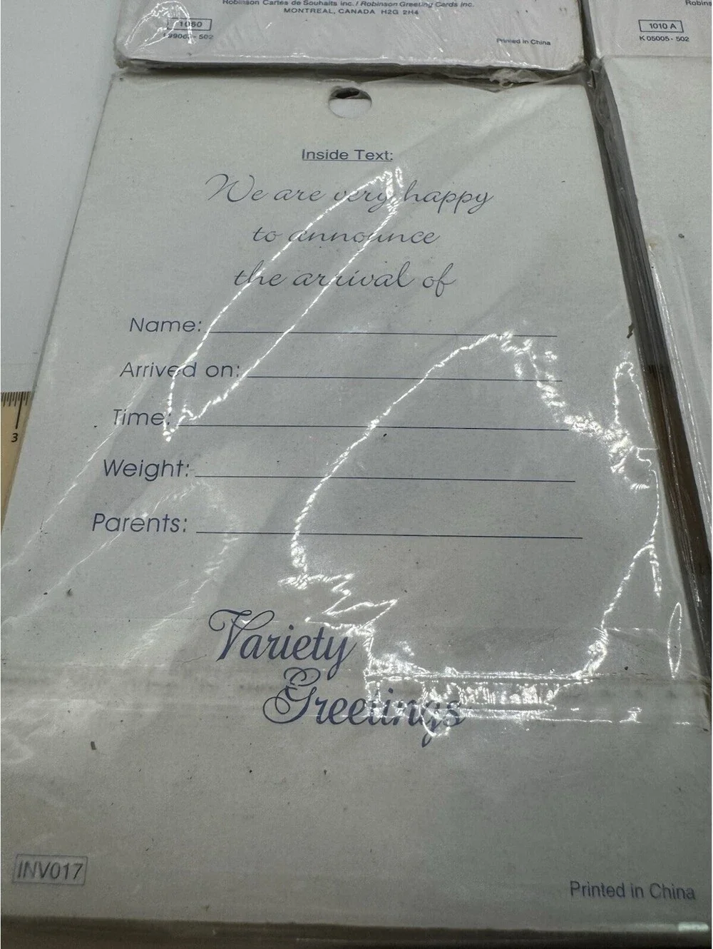 Lot Of 4 Packs Of NOS Baby Announcements And Thank You Cards Sealed